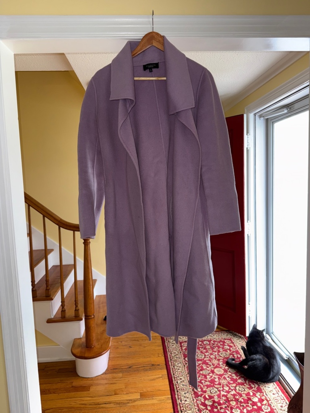 Talbots Lavender Open-Front Trench Coat